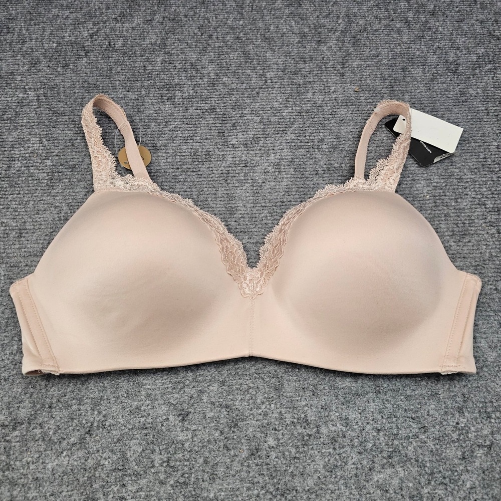 Wacoal Wire-Free Bra Womens 38DDD Sand Lace Trim Ultimate Comfort 856301 NEW